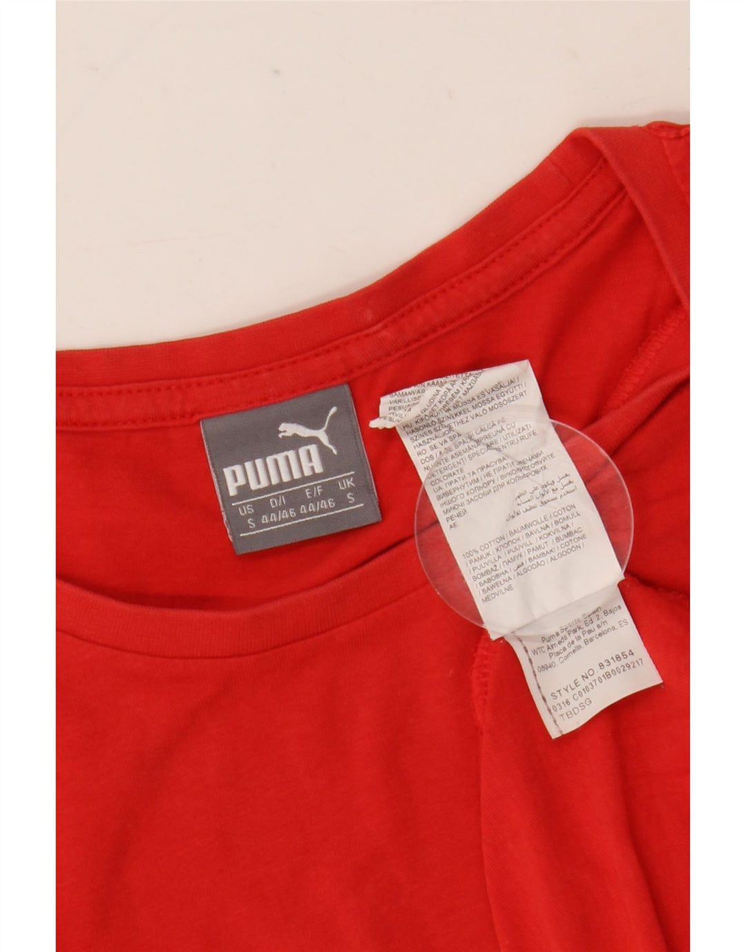 Puma Herren Grafik T-Shirt Top Small Rot Baumwolle