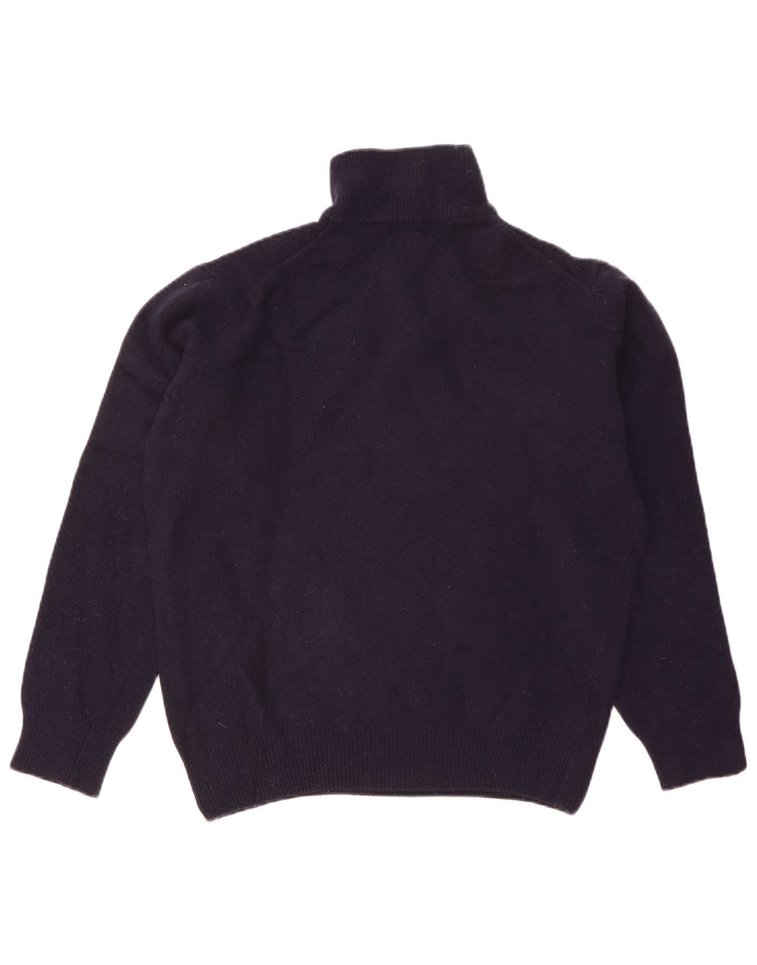 Kappa Herren-Pullover mit Reißverschluss am Hals, groß, marineblaue Lammwolle