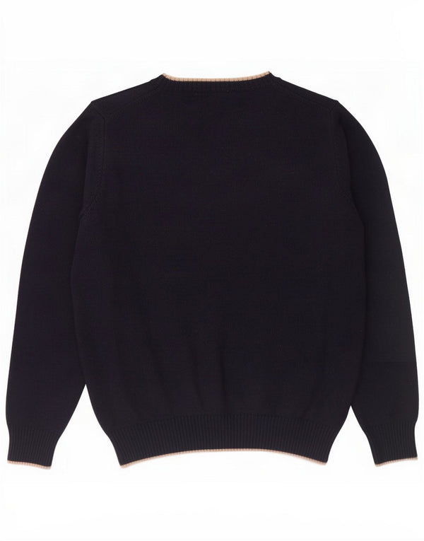 Harmont & Blaine Herren-Pullover mit Rundhalsausschnitt, große marineblaue Wolle