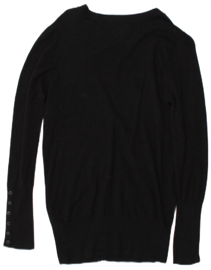 Zara Damen-Cardigan-Pullover UK 14 Medium Black Rayon