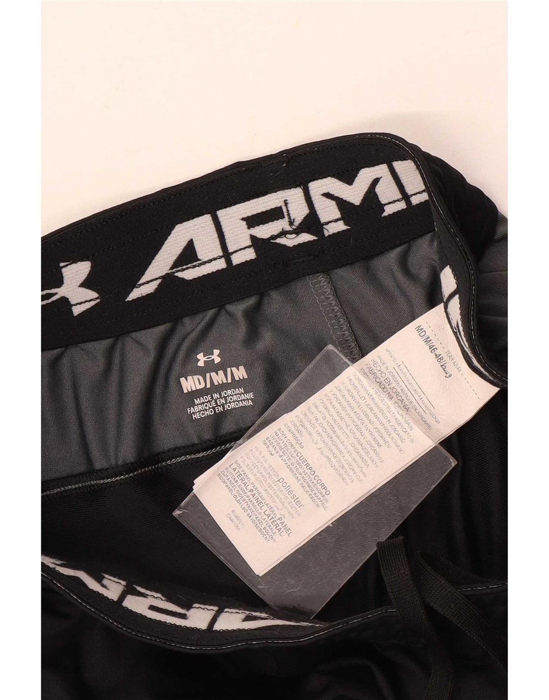Under Armour Herren-Sportshorts aus mittelschwarzem Colourblock-Polyester