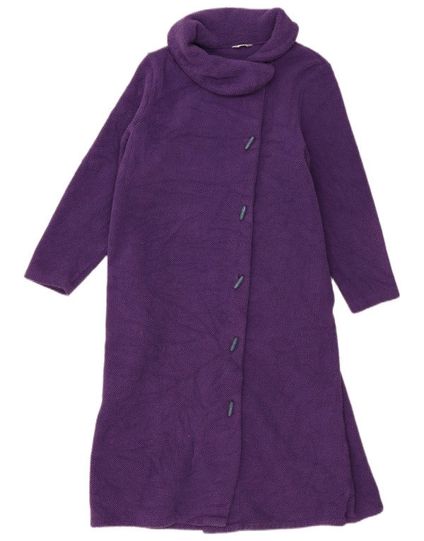 Marks & Spencer Damen Fleece-Mantel mit 3/4-Ärmeln, UK 16/18, Größe L, Lila