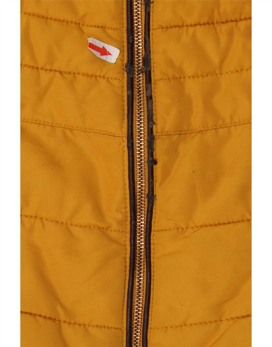 Zara Damen Crop Hooded Wattierte Jacke UK 10 Small Gelb Polyester