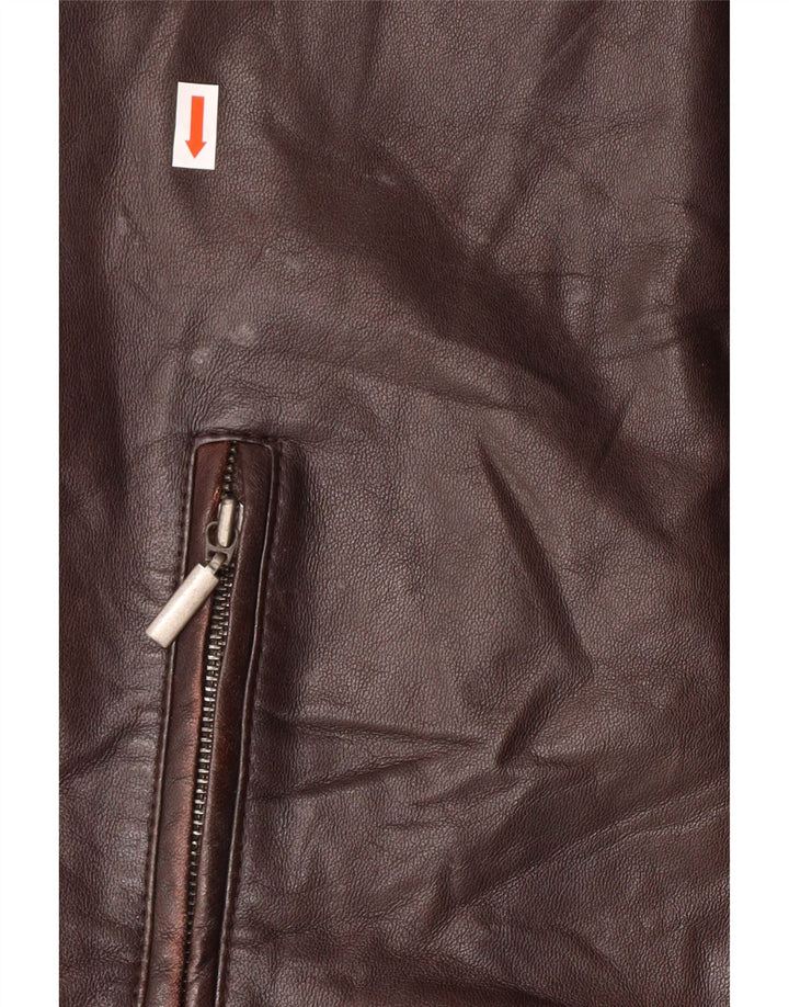 Conbipel Herren Militärlederjacke IT 54 XL Braunes Lammleder