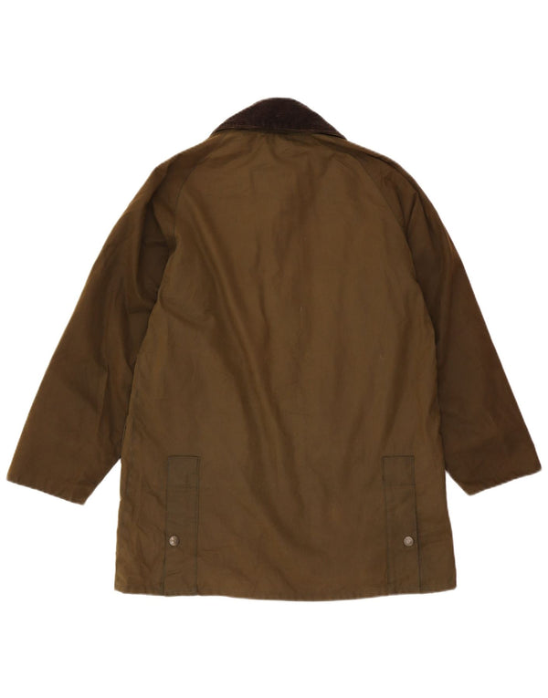 Vintage Herrenjacke aus gewachster Baumwolle UK 34 XS Khaki Baumwolle