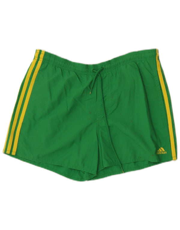 Adidas Herren-Badeshorts, klein, grünes Nylon