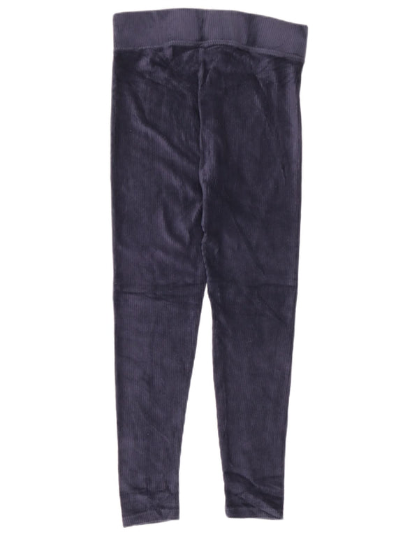 Marks & Spencer Damen Velours-Leggings UK 12 Medium Marineblau Baumwolle