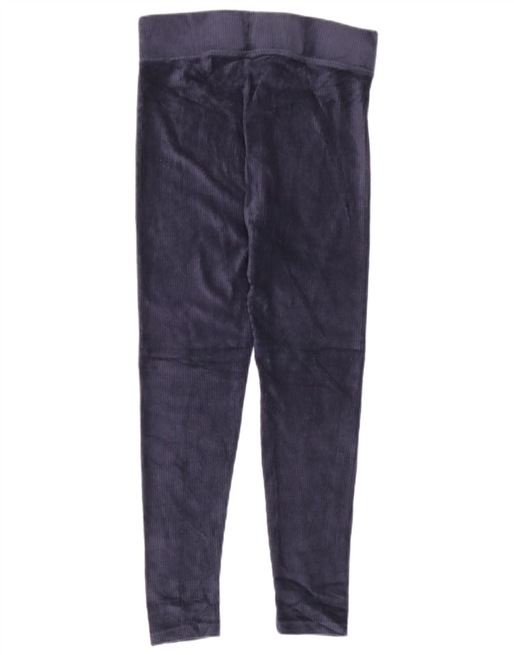 Marks & Spencer Damen Velours-Leggings UK 12 Medium Marineblau Baumwolle