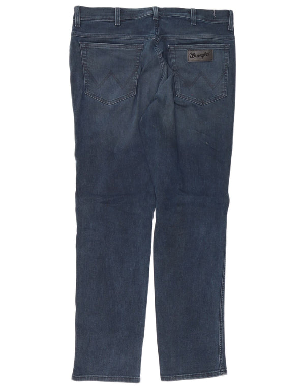 Wrangler Herren Texas Slim Jeans W36 L32 Marineblaue Baumwolle