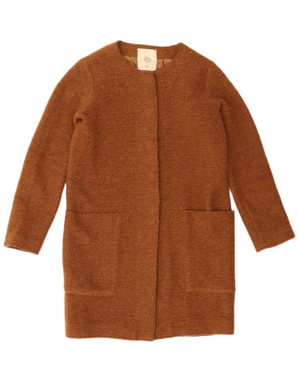 ZARA Damen Mantel UK 10 Small Braun