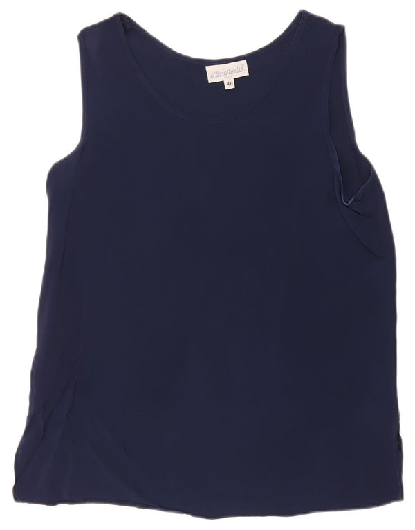 Vintage Damen Weste Top IT 46 Groß Marineblau