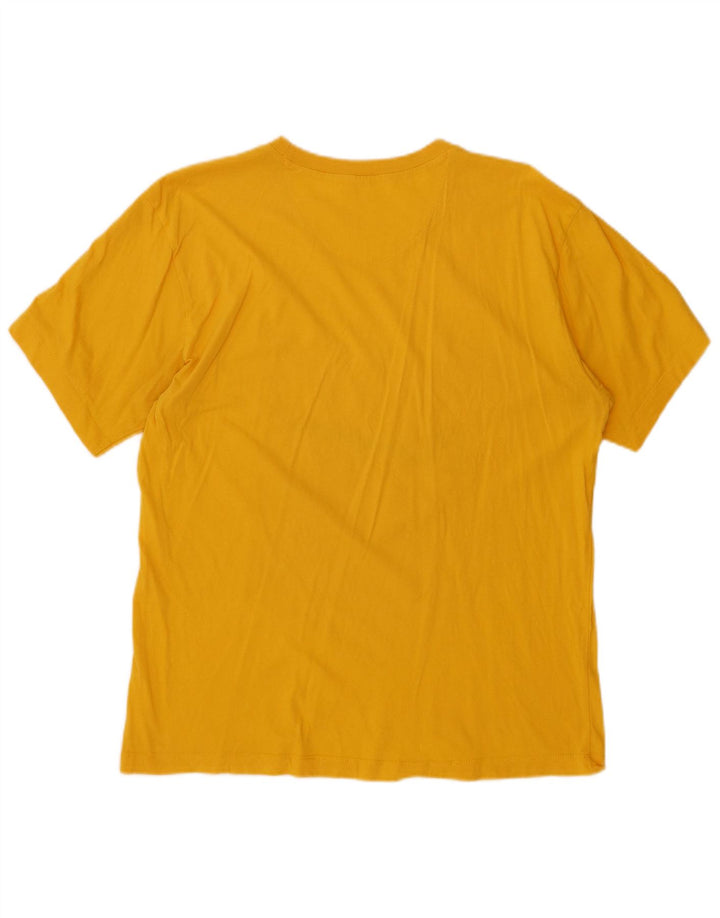 CHAMPION Herren-T-Shirt mit Grafik, Größe L, Gelb