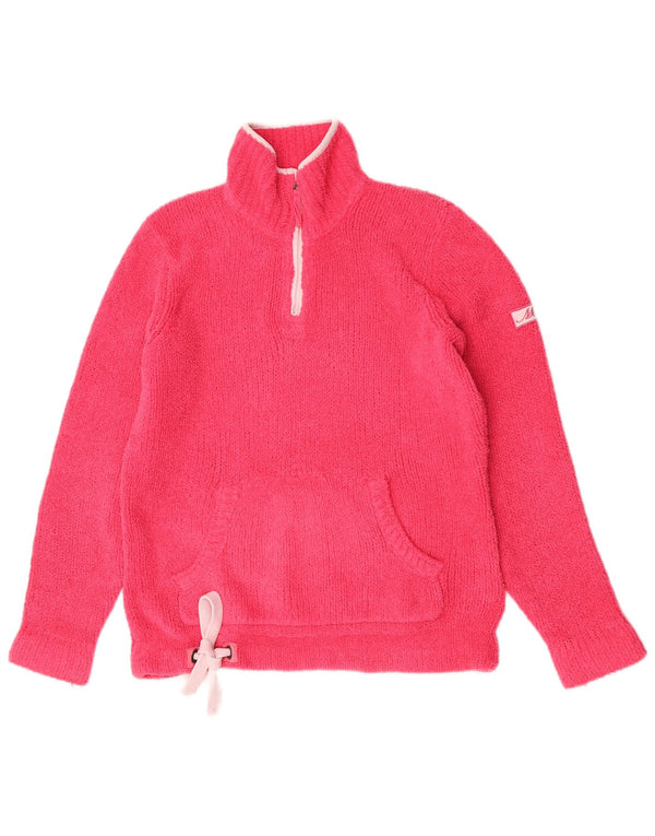 Musto Damen-Sweatshirt in Übergröße mit Grafik und Reißverschluss am Hals, Gr. 10, Größe S, Rosa