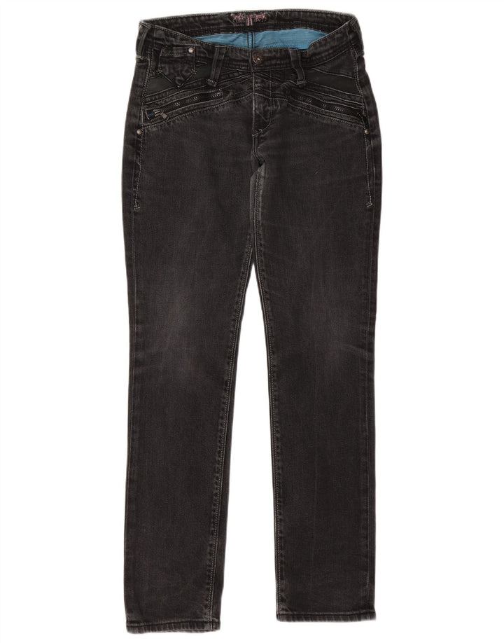 LEVI'S Damen Slim Jeans W31 L32 Schwarze Baumwolle