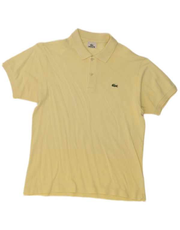 Lacoste Herren-Poloshirt, Größe 4, mittelgelbe Baumwolle
