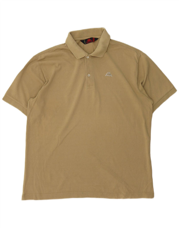 Kappa Herren Poloshirt XL Khaki Baumwolle
