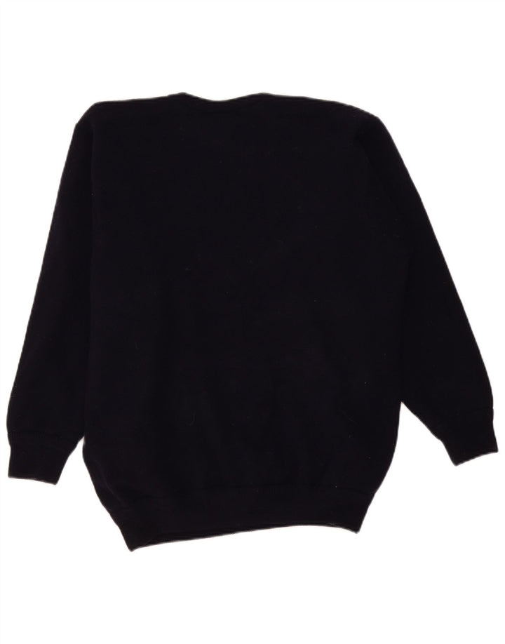 Lyle & Scott Herren-Pullover mit grafischem Rundhalsausschnitt, mittleres Marineblau