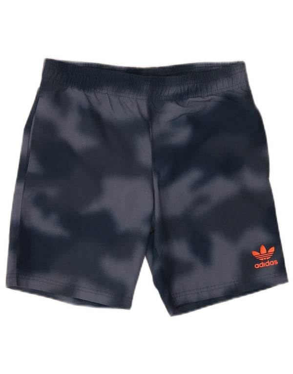ADIDAS Primegreen Sportshorts für Jungen, 11–12 Jahre, blaues Camouflage-Polyester