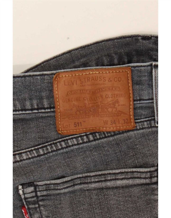 Levi's Herren 511 Slim Jeans W34 L32 Grau