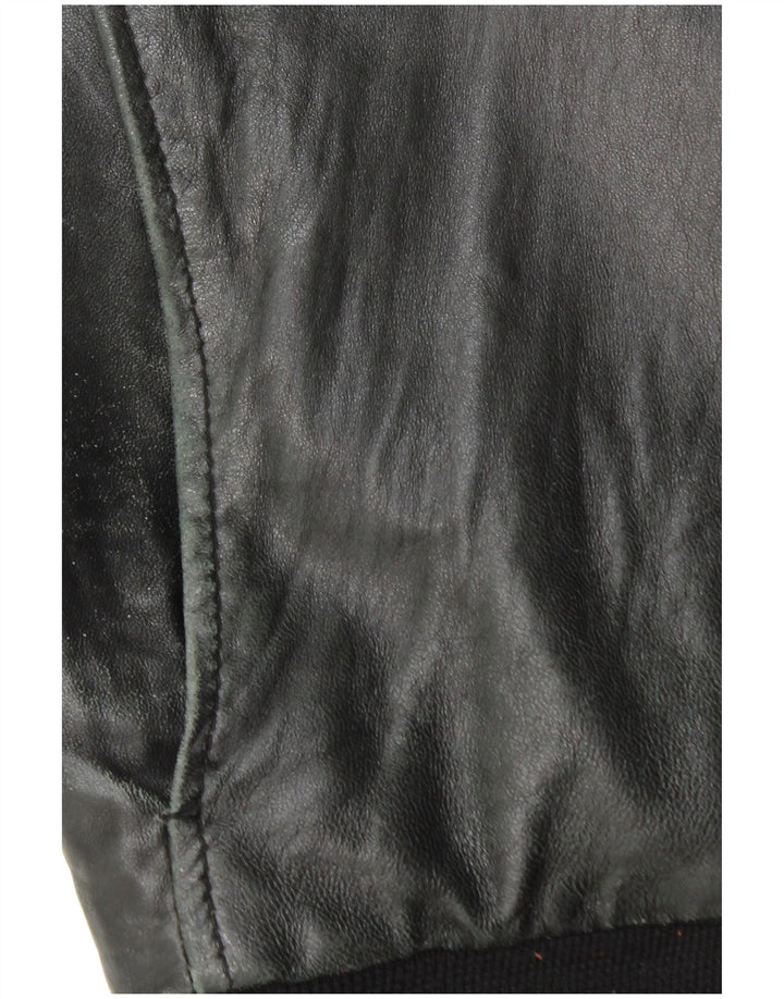 Vintage Herren Lederjacke UK 44 2XL Schwarzes Leder