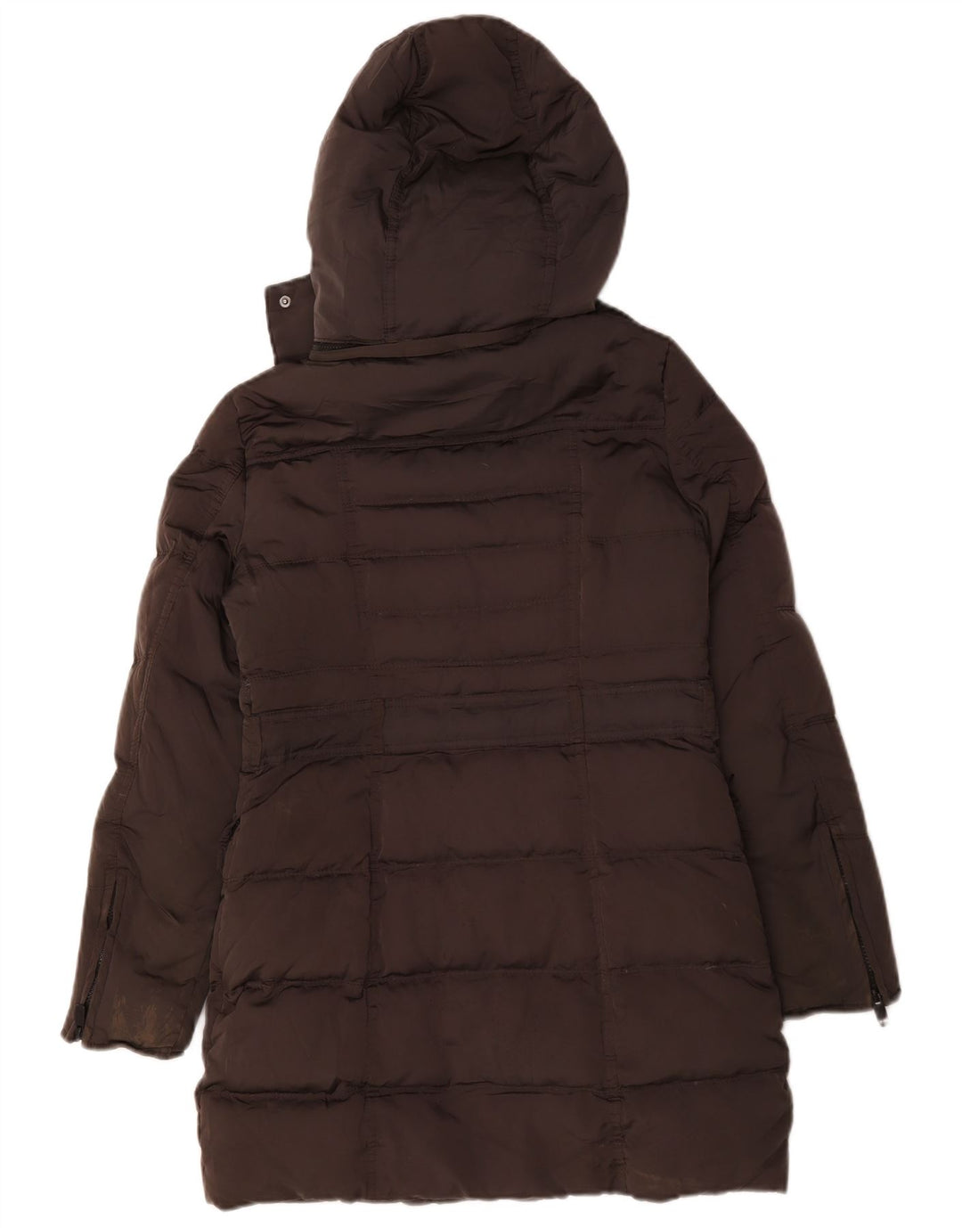 Zara Damen-Kapuzenmantel, gepolstert, Gr. 10, Größe S, grau, Polyester