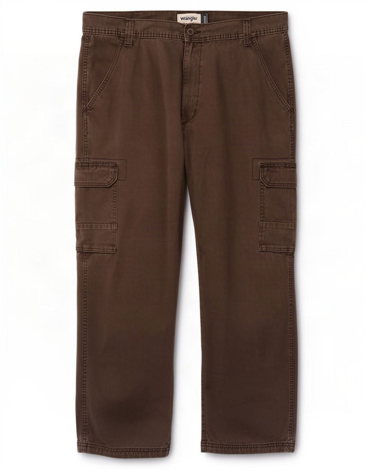 Wrangler Herren gerade Cargohose W38 L29 braune Baumwolle