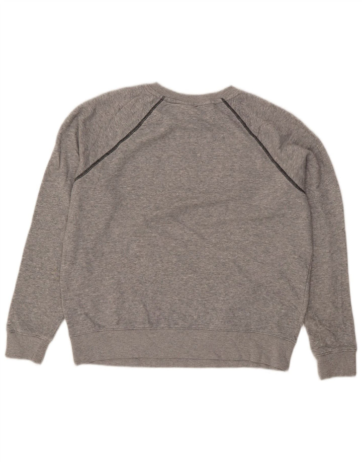FILA Damen-Sweatshirt-Pullover UK 16 Große grau gefleckte Baumwolle