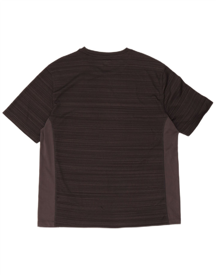 Fila Herren Slim Fit T-Shirt Top 2XL Grau Colourblock Polyester