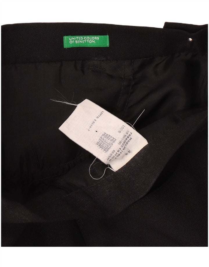 BENETTON Damen Maxirock mit hoher Taille IT 44 Medium W25 Schwarz Polyester