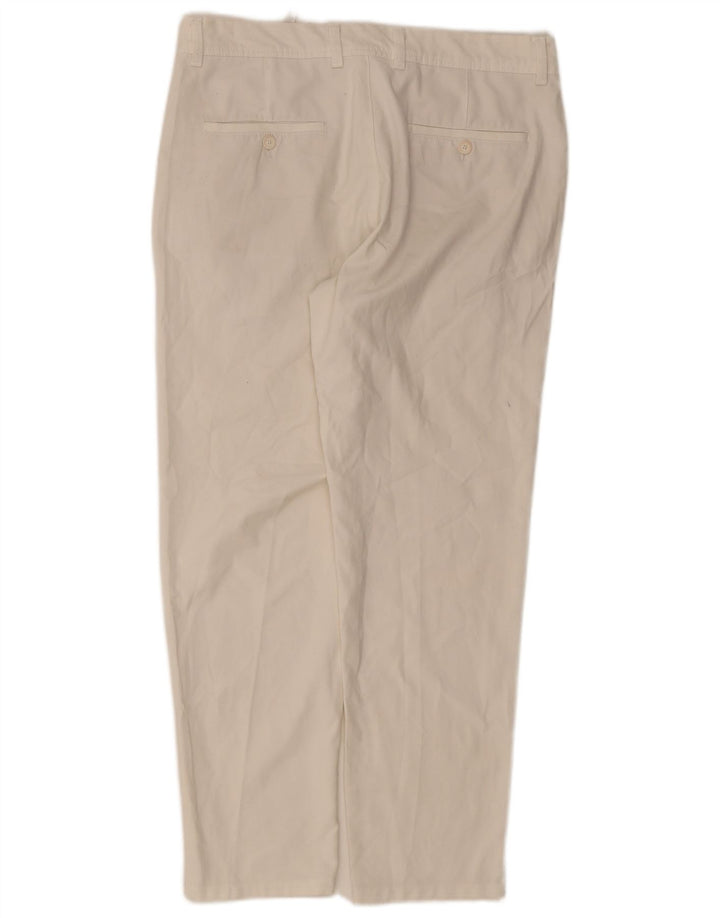 Gerade Chino-Hose für Herren von Zara, EU 42, Größe L, W32, L28, Weiß, Polyester