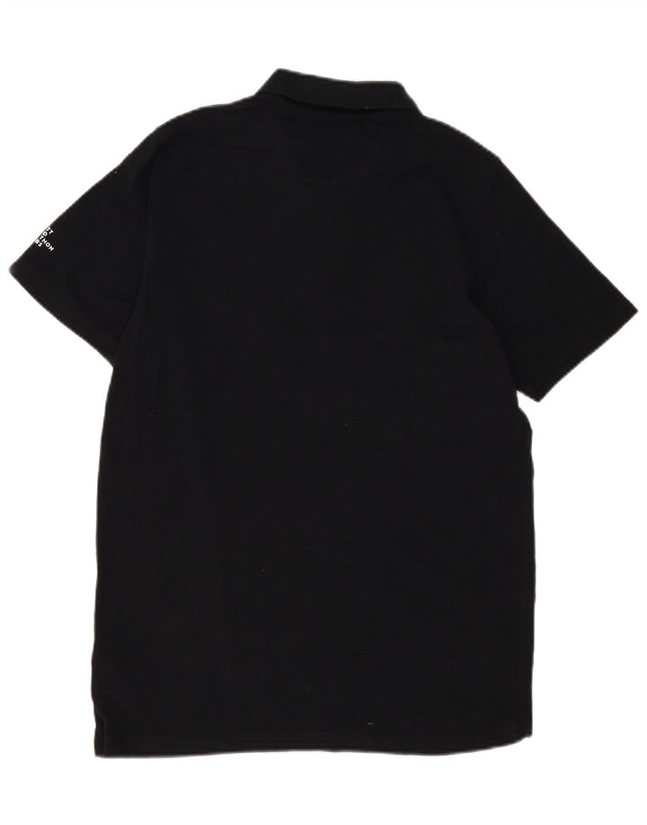 New Balance Herren-Poloshirt mit Grafik, mittelschwarze Baumwolle