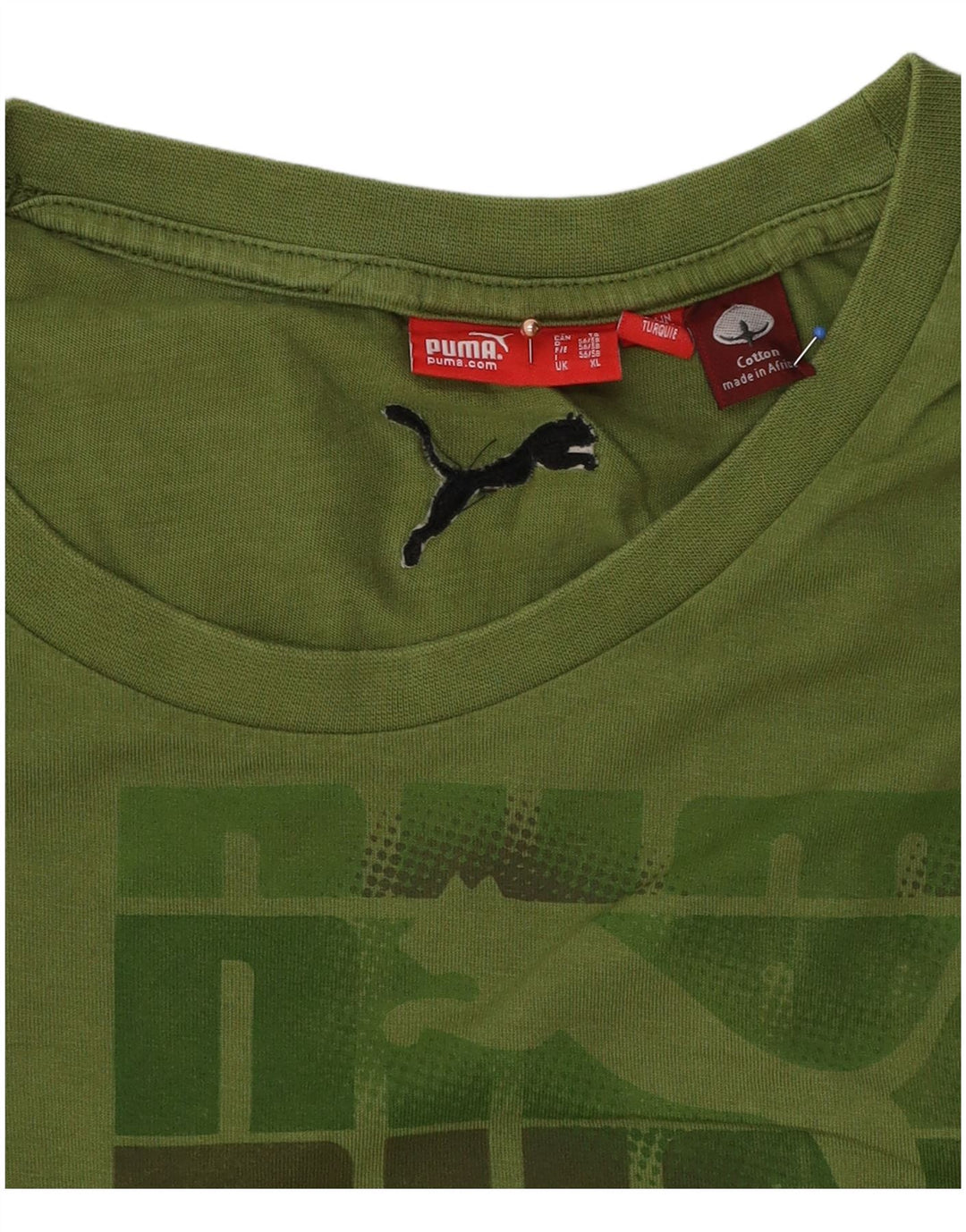 Puma Herren Graphic Top Langarm XL Grün Baumwolle