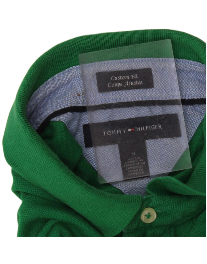 TOMMY HILFIGER Herren Custom Fit Poloshirt Mittelgrün