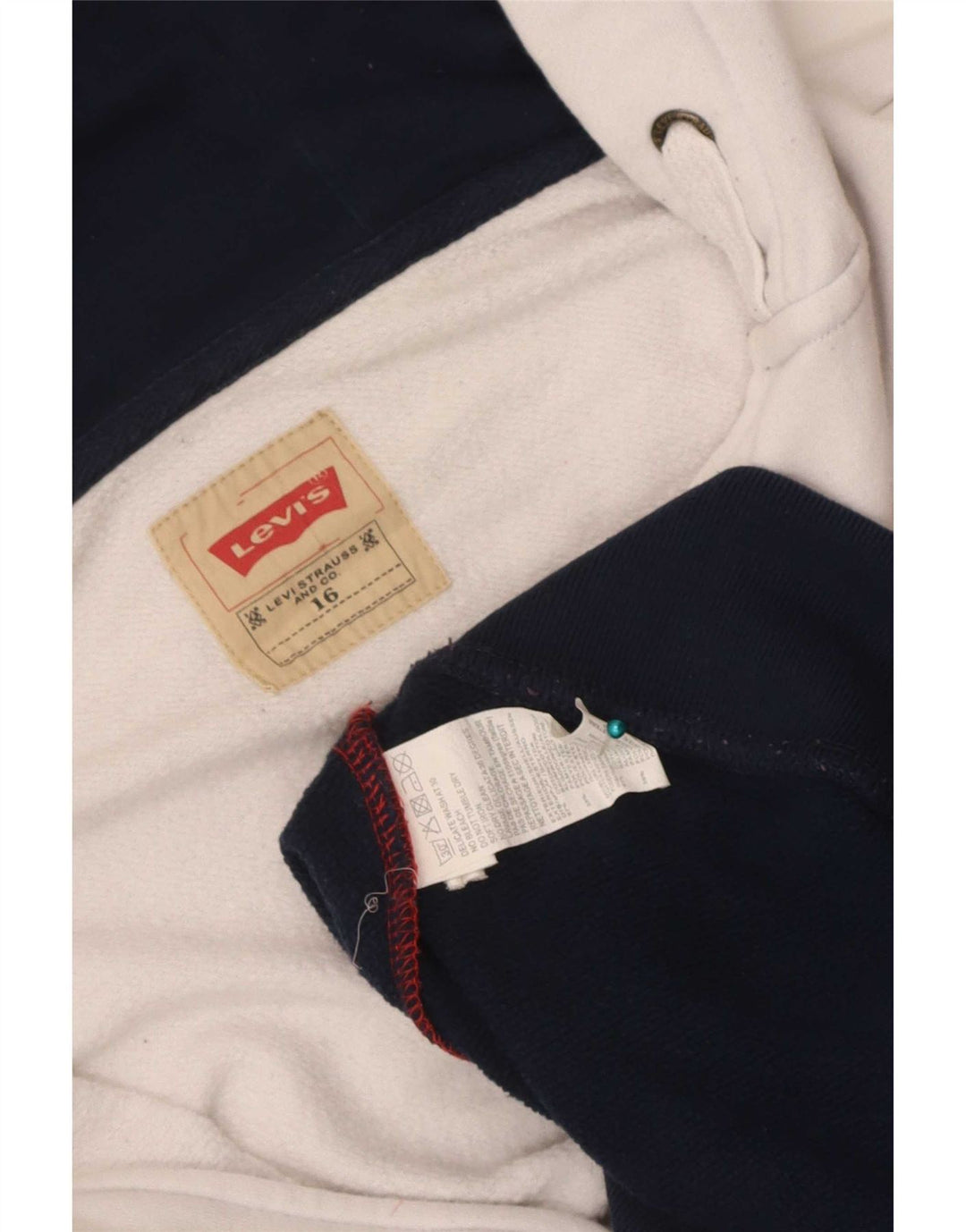 Levi's Jungen-Kapuzenpullover mit Reißverschluss, 15–16 Jahre, mehrfarbig, Farbblock
