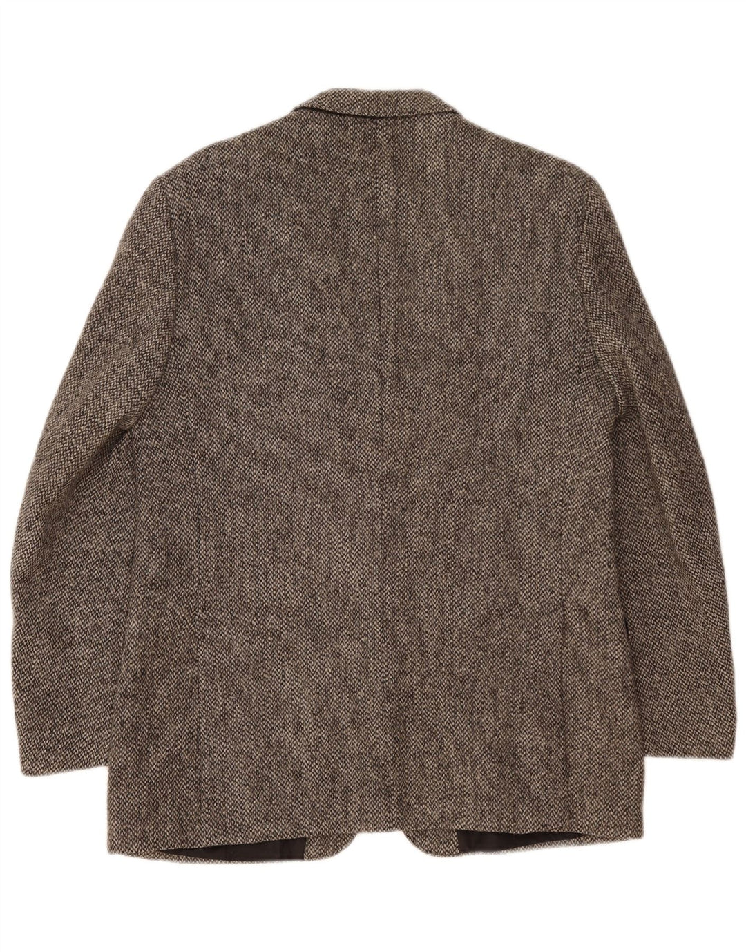 Harris Tweed Herren-Blazer mit normaler Passform und 2 Knöpfen, EU 40, große graue Wolle