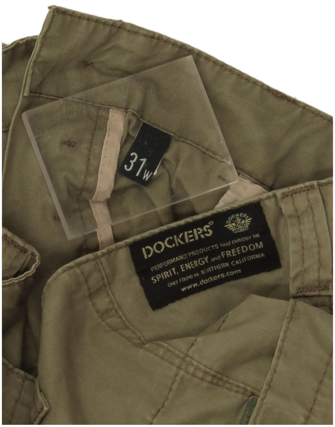 Dockers Damen Cargoshorts W31 Medium Khaki Baumwolle