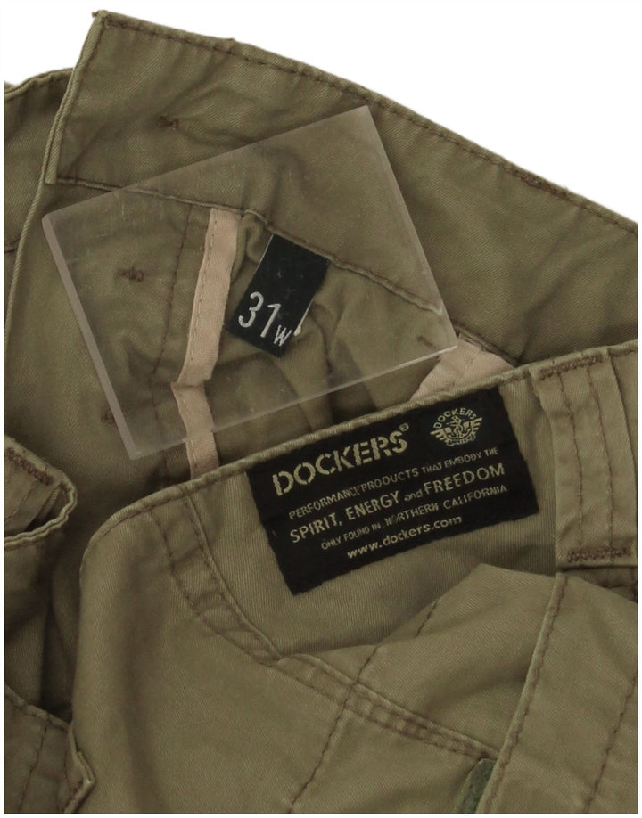 Dockers Damen Cargoshorts W31 Medium Khaki Baumwolle