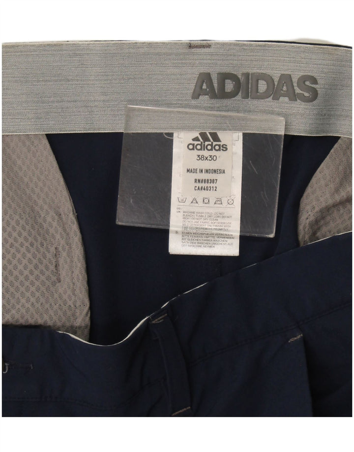 Adidas Herren Slim Chino Hose W38 L30 Marineblau Polyester