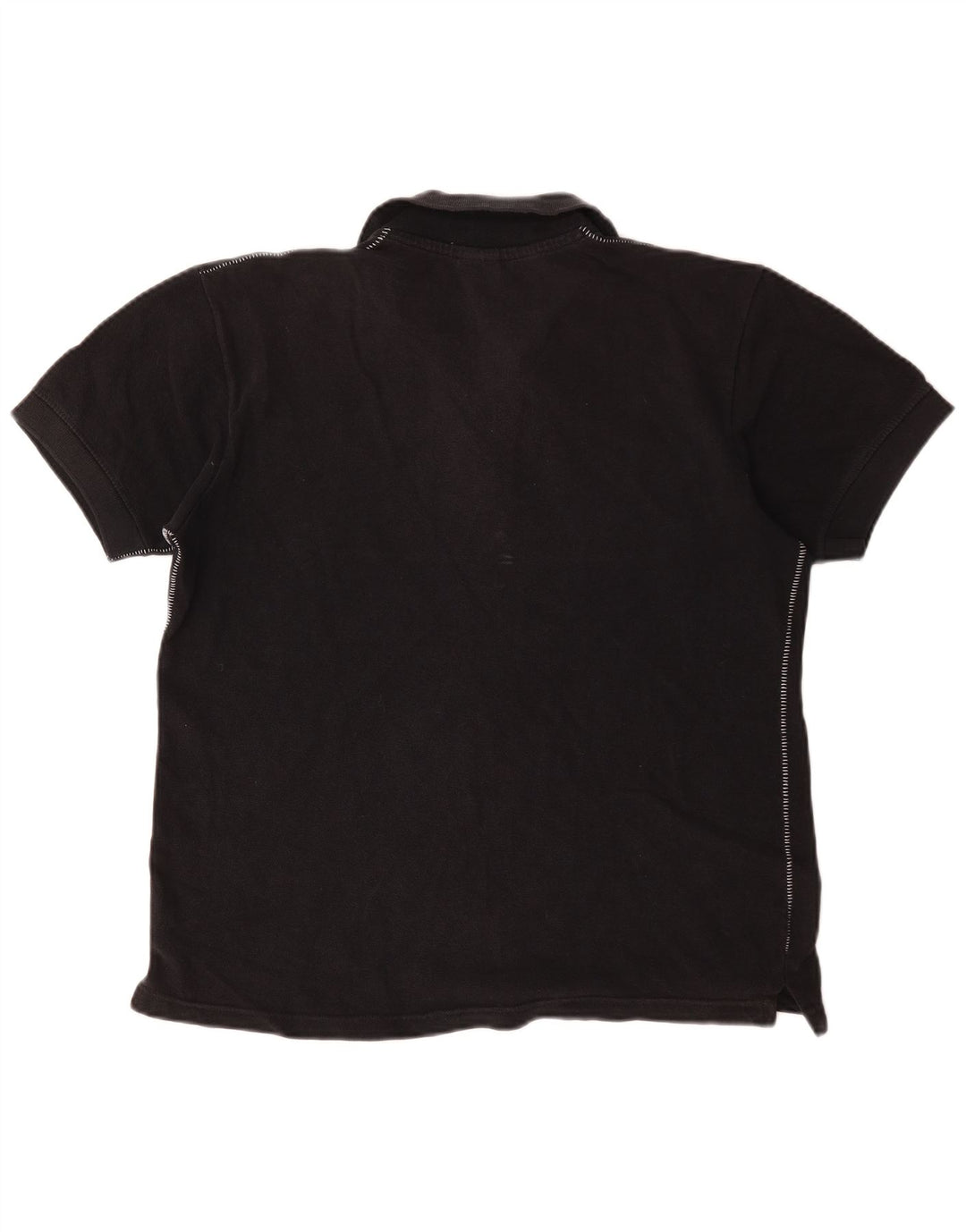 Nike Damen Poloshirt UK 10/12 Medium Schwarz Baumwolle