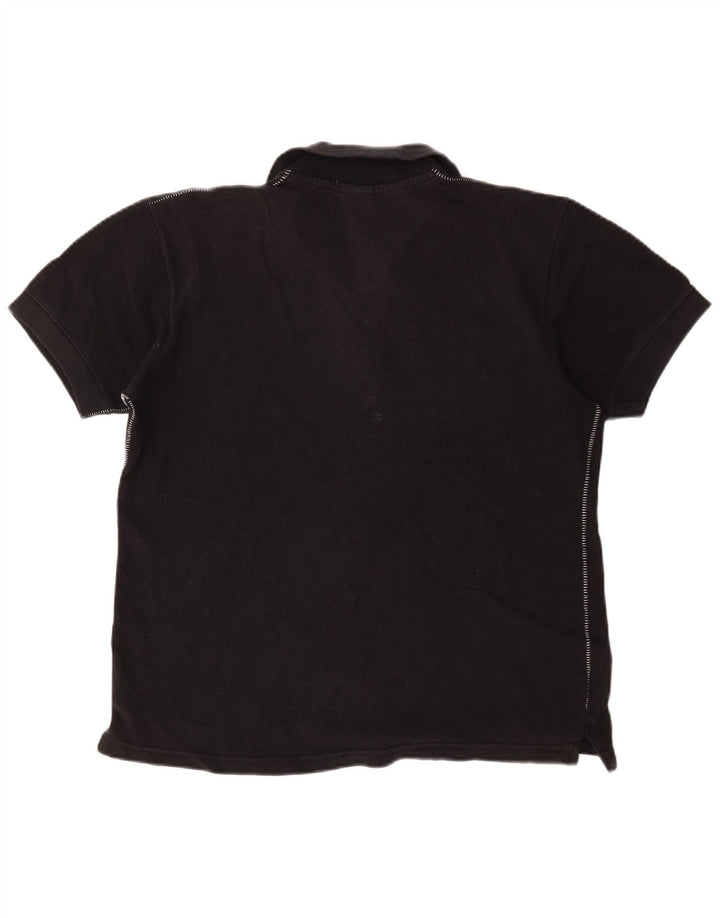 Nike Damen Poloshirt UK 10/12 Medium Schwarz Baumwolle