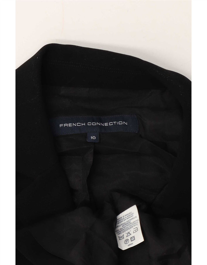 French Connection Damen-Blazerjacke mit 3 Knöpfen, Gr. 10, Größe S, Schwarz, Polyester