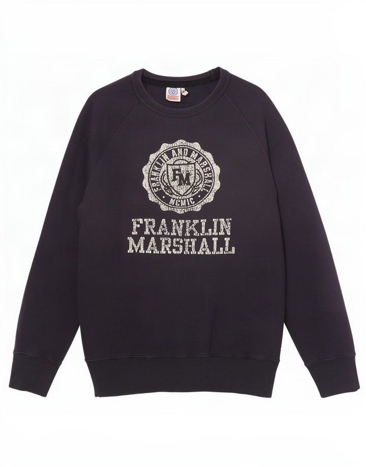 Franklin Marshall Herren-Sweatshirt mit Grafik, mittelgroß, Marineblau