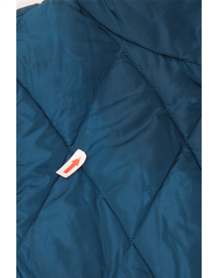 Marks & Spencer Damen Steppjacke, wattiert, UK 12, Mittelblau, Polyester
