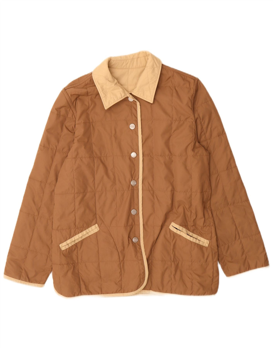 Slam Damen Reversible wattierte Jacke UK 14 Medium Beige Nylon