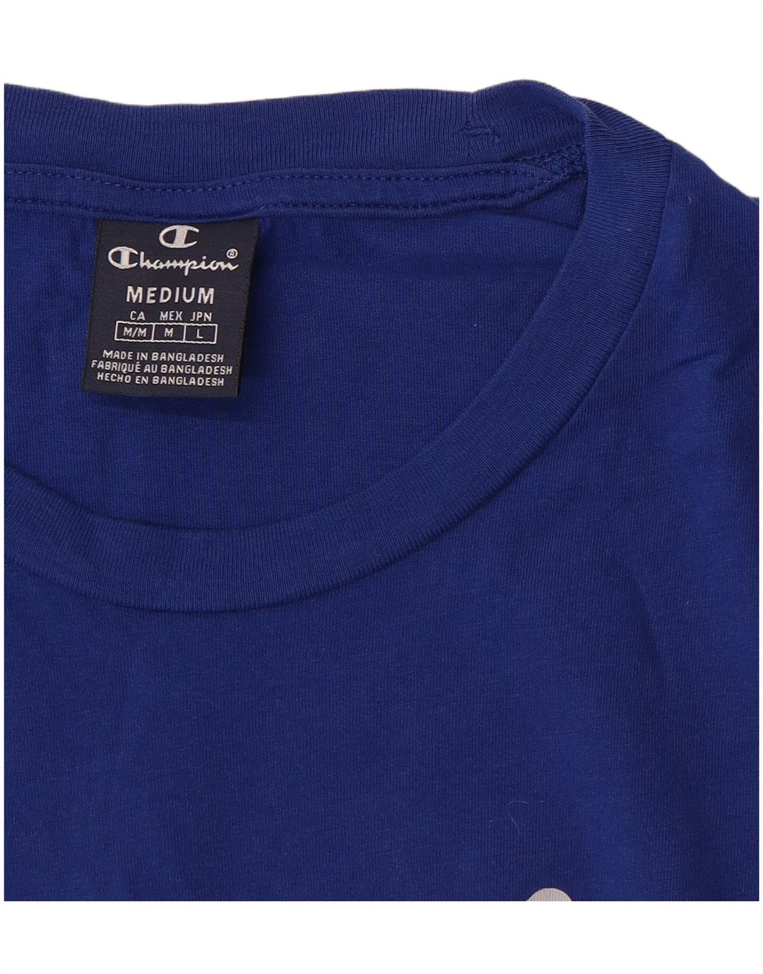 Champion Herren-T-Shirt mit Grafik, mittelblaue Baumwolle
