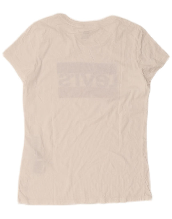 Levi's Damen-T-Shirt mit Grafik, UK 12, mittelweiße Baumwolle