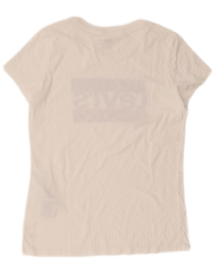 Levi's Damen-T-Shirt mit Grafik, UK 12, mittelweiße Baumwolle