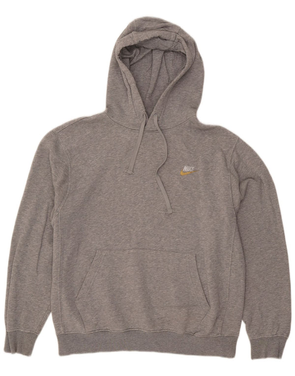 Nike Herren Kapuzenpullover aus mittelgrauer Baumwolle