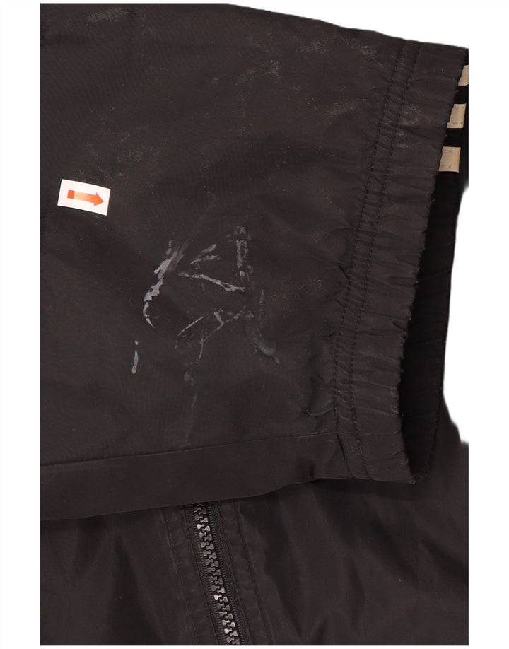 Adidas Herren-Trainingsanzugoberteil, UK-Größe 44/46, großes schwarzes Nylon