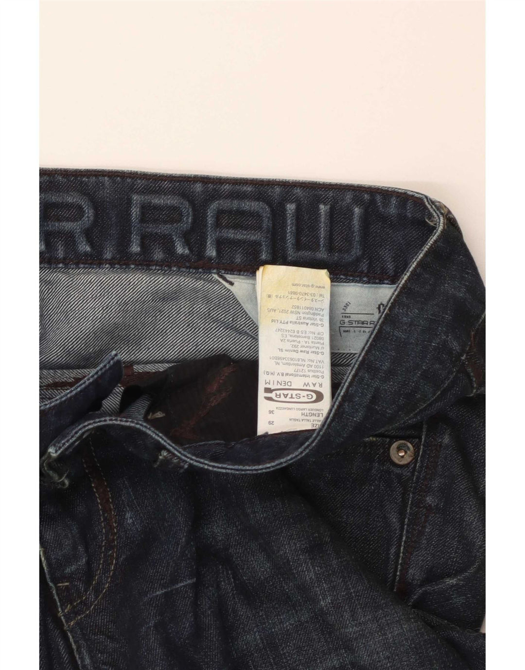 G-Star Damen Straight Jeans W29 L29 Marineblaue Baumwolle